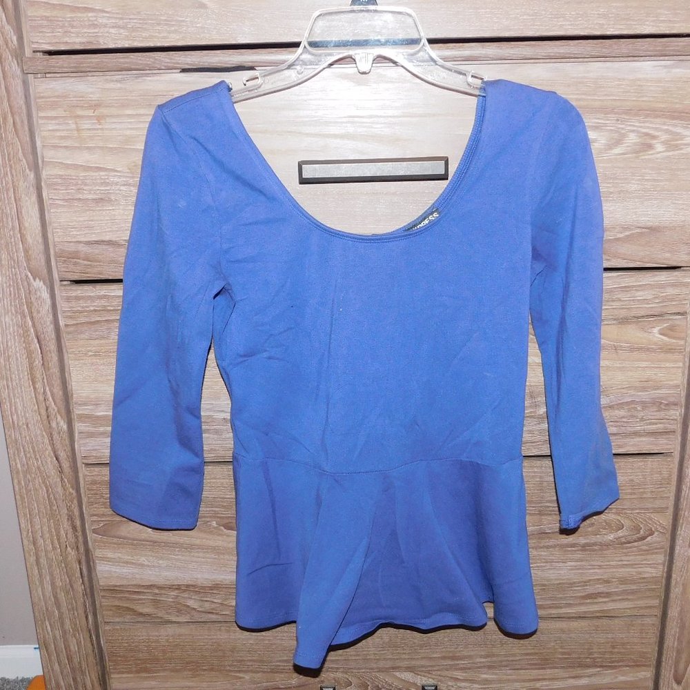 Express Blue Blouse for Women; ZIpper Back
